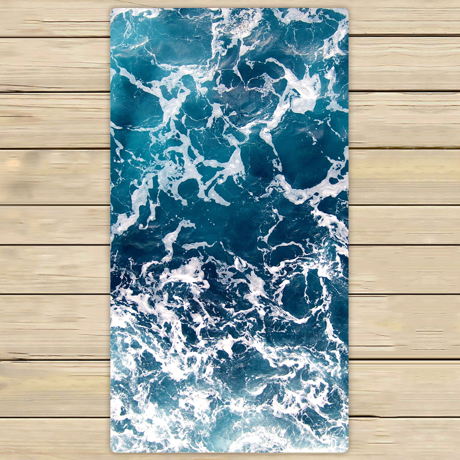 YKCG Ocean Dancing Waves Blue Sea Seascape Hand Towel Beach Towels Bath ...