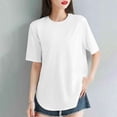 thumbnail image 2 of Povozer Women's Plus Size Summer Tops Short Sleeve Lace Pleated Blouses Tunic Tops(White,XXL), 2 of 4