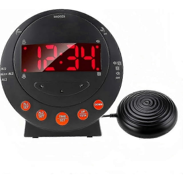 Sonic Boom Alarm Clock, Extra Loud Vibrating Dual Alarm Clock, Digital Alarm Clock With Bed Shaker -