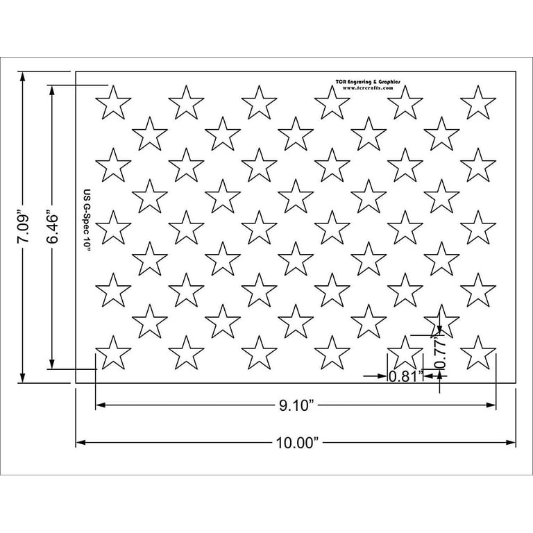 50 Star Field Stencil - US/American Flag - G-Spec - 7.08 50-star-field-stencil-us-american-flag-g-spec-7-08-h-x-10-l-walmart-com