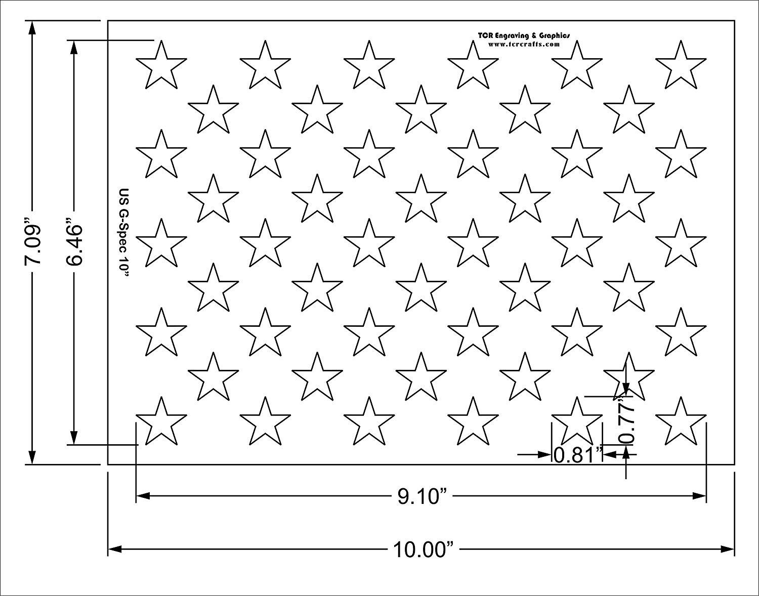 50 Star Field Stencil - US/American Flag - G-Spec - 7.08 50 Star Field Stencil - US/American Flag - G-Spec - 7.08