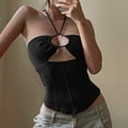 thumbnail image 3 of Vedolay Crop Tops Women's Organic Cotton Camisole Tank Top with Built-in Shelf Bra,Black M, 3 of 4