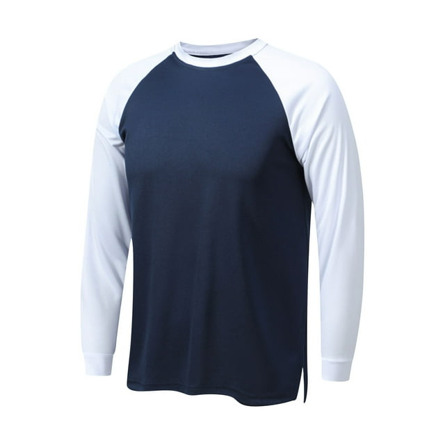 zbxnLI Mens Long Sleeve Shirts Athletic T-Shirts Gym Workout Running Crew Neck Basic Tee Shirts for Men