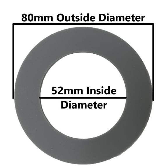 Silicone Seal for Toilet Flapper 80mm OD 52mm ID or 3.15 in by 2.05 in