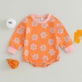thumbnail image 2 of Fortune Bébé Fille Halloween Romper à Manches Longues Fantôme Sweatshirt Imprimé Citrouille Combinaisons, 2 of 9