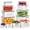 8PCS, variant on 4 Pack Fruit Storage Containers for Fridge with Strainer, Reusable Plastic Produce Organizers and Storage for Berries, Salad, Lettuce, Various Sizes 3.4, 1.8, 0.9, 0.4 QT