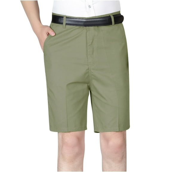 IROINNID Cargo Shorts for Men Pure Color Outdoors Pocket Beach Work Trouser Cargo Shorts Pant,Olive Green