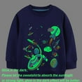thumbnail image 2 of Rimyaw Toddler Boys Graphic Sweatshirts Glow in the Dark 2-Pack Pull-On Cotton Tops Kids Clothes 2T, 2 of 8