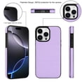 thumbnail image 4 of Compatible with iPhone 16 Pro Case, with PU Leather Credit Card Holder Magnetic Back Stand Rugged Slot Mobile Flip Purse Phone Cover for iPhone 16 Pro Women Men - Lightpurple, 4 of 7