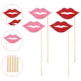 thumbnail image 3 of 40pcs Handheld Lips Props Creative Photo Prop Glitter Paper Lips Party Props, 3 of 8