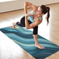 thumbnail image 6 of Blue Gold Marble Pattern Hot Yoga Mat Towel Non Slip for Hot Yoga - Quick-Drying Yoga Mat Cover with 4 Corner Pockets with Travel Bag - Hot Yoga Towel Non Slip Grip Moisture Wicking Sweat 70"x26", 6 of 6