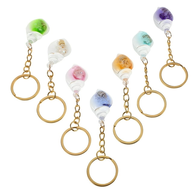 CRILSTYLEO 7Ud Colgante Llavero Concha Multicolor Para Accesorio Original Y Funcional