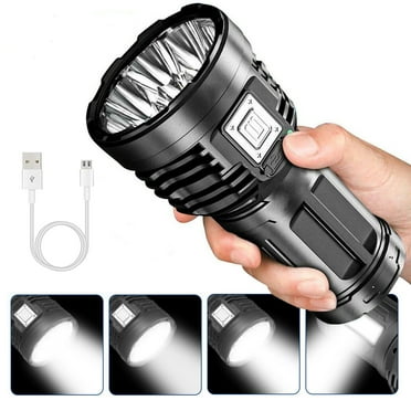 Aggxpf LED Flashlights 5000 Lumens, Super Bright Waterproof Rechargeable Flashlight with Batteries 4 Modes, Handheld Flashlight for Camping Emergency