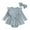 Blue, variant on Musuos Newborn Girl Outfit, 3 6 9 12 18M Long Sleeve Crew Neck Bow A-line Romper Dress with Headband Clothes