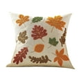 thumbnail image 1 of Funda de cojín otoñal 45 x 45 cm Funda de cojín decorativa otoñal bordada en terciopelo Hoja de arce Calabaza Cojín Cremallera Sofá Jardín Salón Dormitorio, 1 of 7