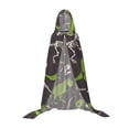 thumbnail image 7 of Honeii Dinosaur Skeleton Print Poncho Cape, Cloak Coat, Snuggly Hooded Wearable Blanket, Hooded Cape For Teenagers,Halloween Costumes-Medium, 7 of 7