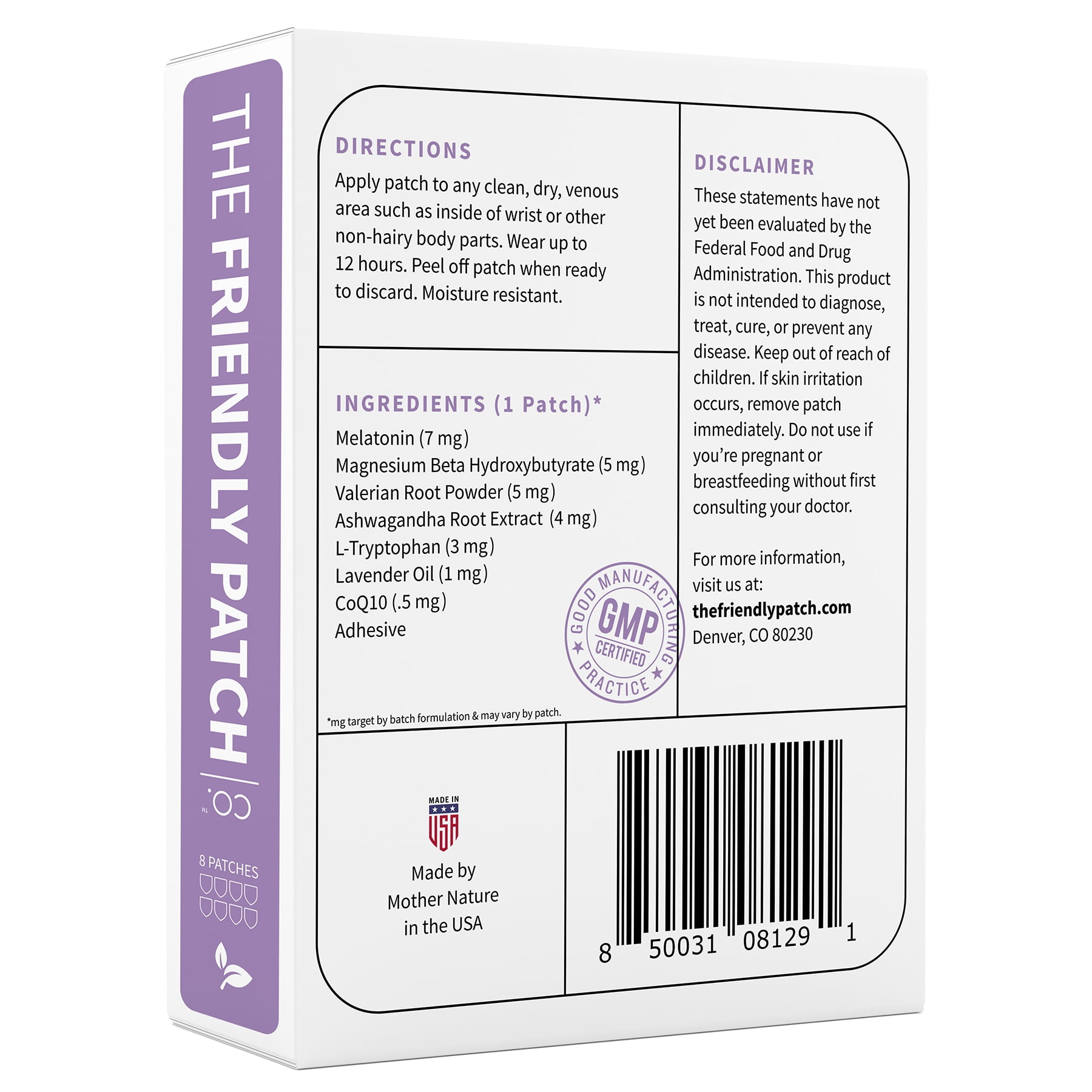 (2 pack) The Friendly Patch Snoozzze 8 Count, Sleep Patch Sleep Aid will Enable a Good Night Sleep