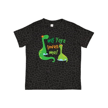 

Inktastic My Yaya Loves Me Grandson Dinosaur Gift Toddler Boy Girl T-Shirt