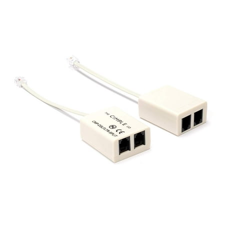 THE CIMPLE CO - 2 Wire, 1 Line DSL Filter, with Built in Splitter - for removing noise and other problems from DSL related phone lines - 2 (Best Way To Remove A Splinter)