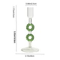 thumbnail image 3 of Christmas Candle Holder Christmas Glass Candlesticks Holders Fit 0.98In Candles Xmas Ribbed Candlestick Stand Centerpiece for Table Party Decorations 7.5in, 3 of 6