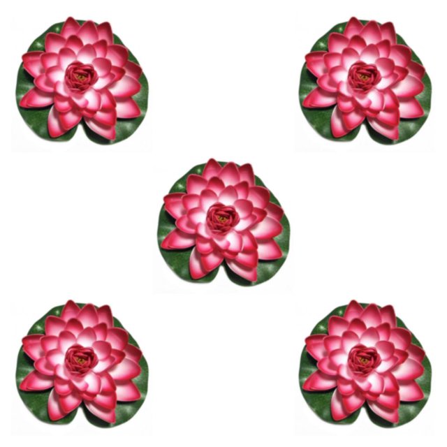 Cateissary Reemplazo de loto artificial de EVA para exteriores, parque, estanque, paisajismo, fotografía, decoración de flores de lirio de agua Type2 NO2