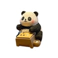 thumbnail image 3 of Figura de panda, adorno de mesa, decoración para el salpicadero del coche, escultura de animal para escritorio, mesa, centro de mesa, sala de estar, Estilo D, 3 of 8