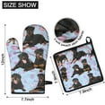 thumbnail image 6 of Rottweiler Dogs Kitchen Oven Mitt and Pot Holder Sets 4 Pcs for Baking, Cooking and Grilling, Heat Resistant Up To 392 °F, 6 of 7