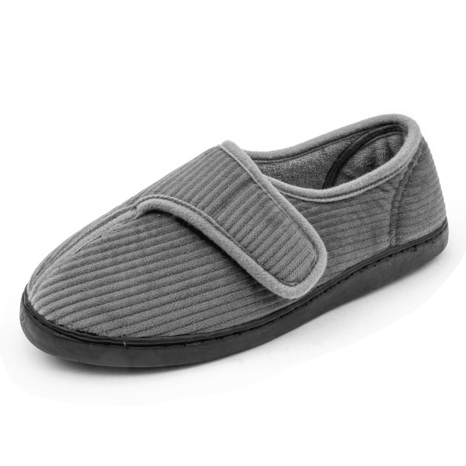 mens house shoes with velcro fastening