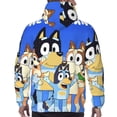 thumbnail image 6 of Lsque Bluey Pattern Casual Men's Hoodie,Hooded Sweatshirt with Kangaroo Pocket,Pullover Hoodie-X-Large, 6 of 8
