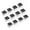 Black, variant on 12 Pieces Pool Chalk Pool Cue Chalk Accessory Easy to Use Pool Table Accessories Black