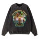 thumbnail image 3 of Sudadera con capucha vintage desgastada para hombre, de algodón, estilo hip hop, con texto "Mis amigos imaginarios piensan que soy genial", 3 of 5