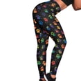 thumbnail image 4 of DISNIMO Dog Paw Printed High Waisted Leggings Tummy Control, Stretch Yoga Pants Leggings for Women, Breathable Workout Leggings for Yoga Gym, Black, L, 4 of 6
