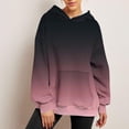 thumbnail image 4 of HAPIMO Rollbacks Hoodie Sweatshirt for Women Half Zip Pocket Drawstring Pullover Tops Gradient Color Long Sleeve Relaxed Womens Sweatshirt Teen Girls Clothes Black M, 4 of 5