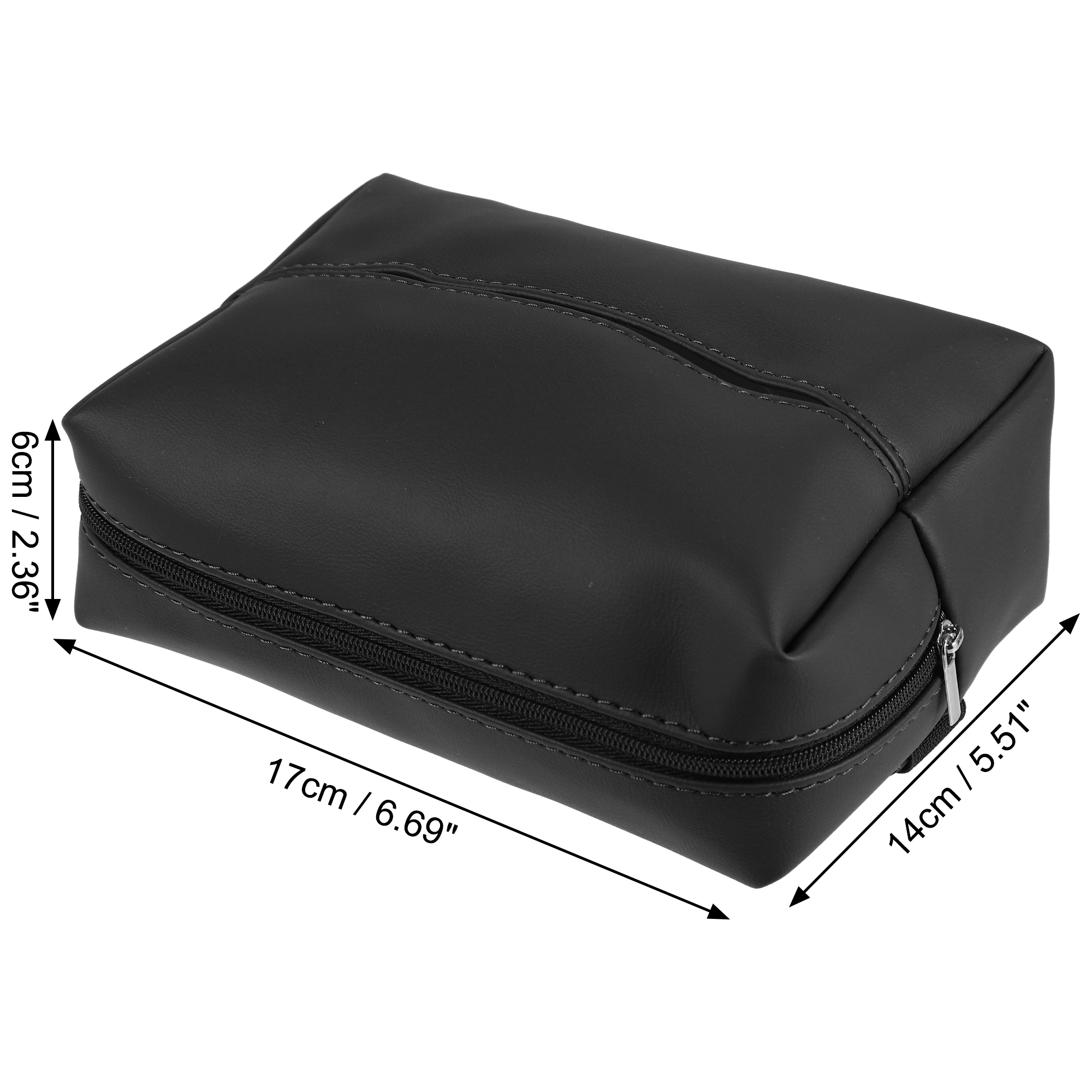 Unique Bargains Car Armrest Back Seat Universal Tissue Holder Car Accessories Black
