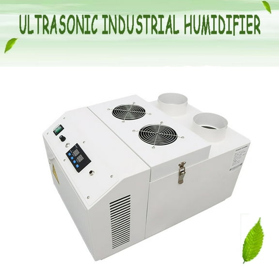 INTBUYING 12kg/h Ultrasonic Industrial Humidifier Cooler Sprayer Stainless Steel 1.2kw