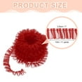 thumbnail image 2 of Uxcell Ruffle Lace Ribbon Trim Pleated Lace Fabric Trim 11 Yard Burgundy, 2 of 7