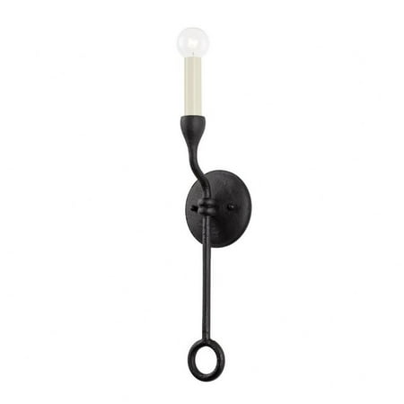 

1 Light Wall Sconce-20.75 inches Tall and 4.75 inches Wide-Black Iron Finish Bailey Street Home 154-Bel-4956434