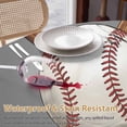 thumbnail image 4 of Baseball Round Tablecloth 54 inches Sports Gray Background Cartoon Waterproof Oil-Proof Table Cloth Round Table Cover for Holiday Party Picnic Dinner Decor Indoor and Outdoor Use, 4 of 9