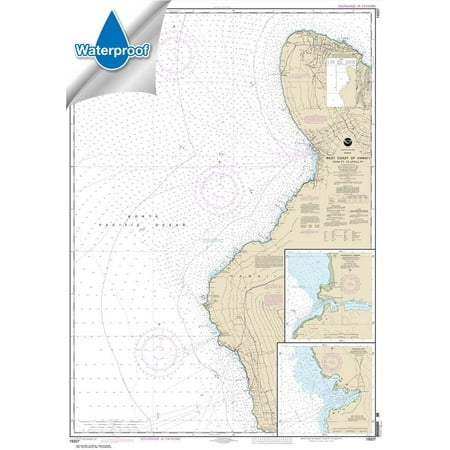 Pacific Coast Noaa Nautical Charts - WATERPROOF NOAA Chart 19327: West Coast of Hawai'i Cook Point to Upolu Point; Keauhou Bay; Honokohau Harbor...