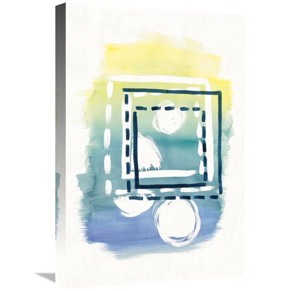 Global Gallery's 'Offset Shapes Square' By Elyse DeNeige Stretched Canvas Wall Art