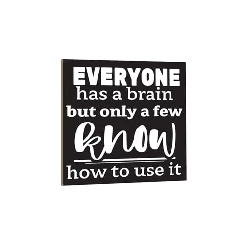 Everyone Has a Brain Funny Fridge Magnet, Black and White Refrigerator Magnet, Humorous Kitchen or Office Decor