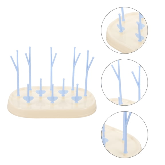 YSNOOWE 1Set Nursing Bottle Rack for Drying and Storage 317x200x30 mm Tray with 175mm and 75mm Pegs