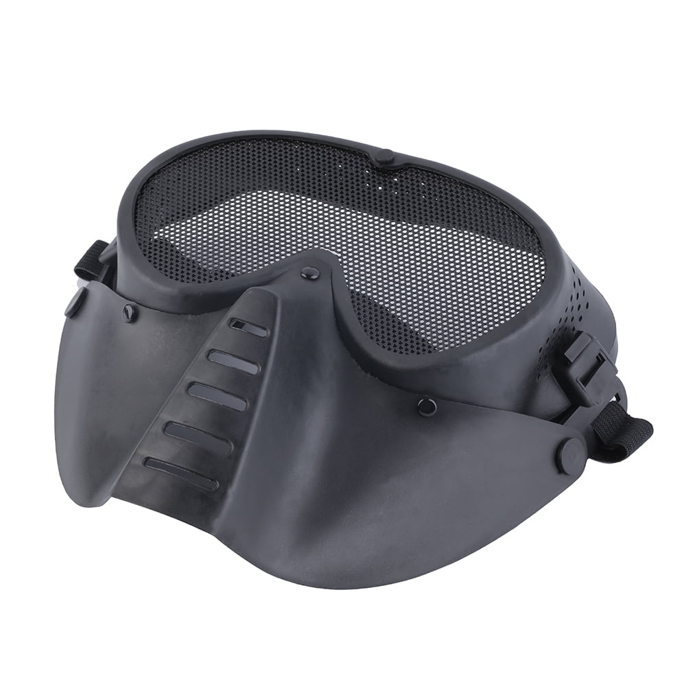 CNMODLE New Airsoft BB Gun Paintball Mesh Face Goggle Full Face Protect Black Mask Skull Safety Guard For Outdoor CS... by