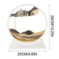 thumbnail image 3 of YOHAVEN Moving Sand Art Picture 12" Round Glass, Flowing Quicksand Hourglass Liquid Motion Frame, Relaxing Home Decorations for Living Room Bedroom Office Hotel Bar Table Sandscape Decor, 3 of 4