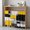Yellow Gray Black, variant on Red Plaid Christmas Cabinet Curtain 32"Wx55"L,Dustproof Pantry Door Curtain W/ Self Adhesive Tape,Snowflake Snowman Xmas Birds Berry Tall Storage Cover Privacy Drape for Bathroom Kitchen Laundry Room
