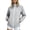 #0106-Gray, variant on Women's Hoodless Waterproof Jacket Lightweight Rain Coat with Pockets Solid Color Outdoor Windbreaker for Travel
