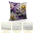 thumbnail image 4 of Shiartex  Lotus Flower Purple Print Decorative Square Throw Pillow Covers, Cushion Covers for Sofa Couch Bed&amp;Car Multi-Size, 4 of 5
