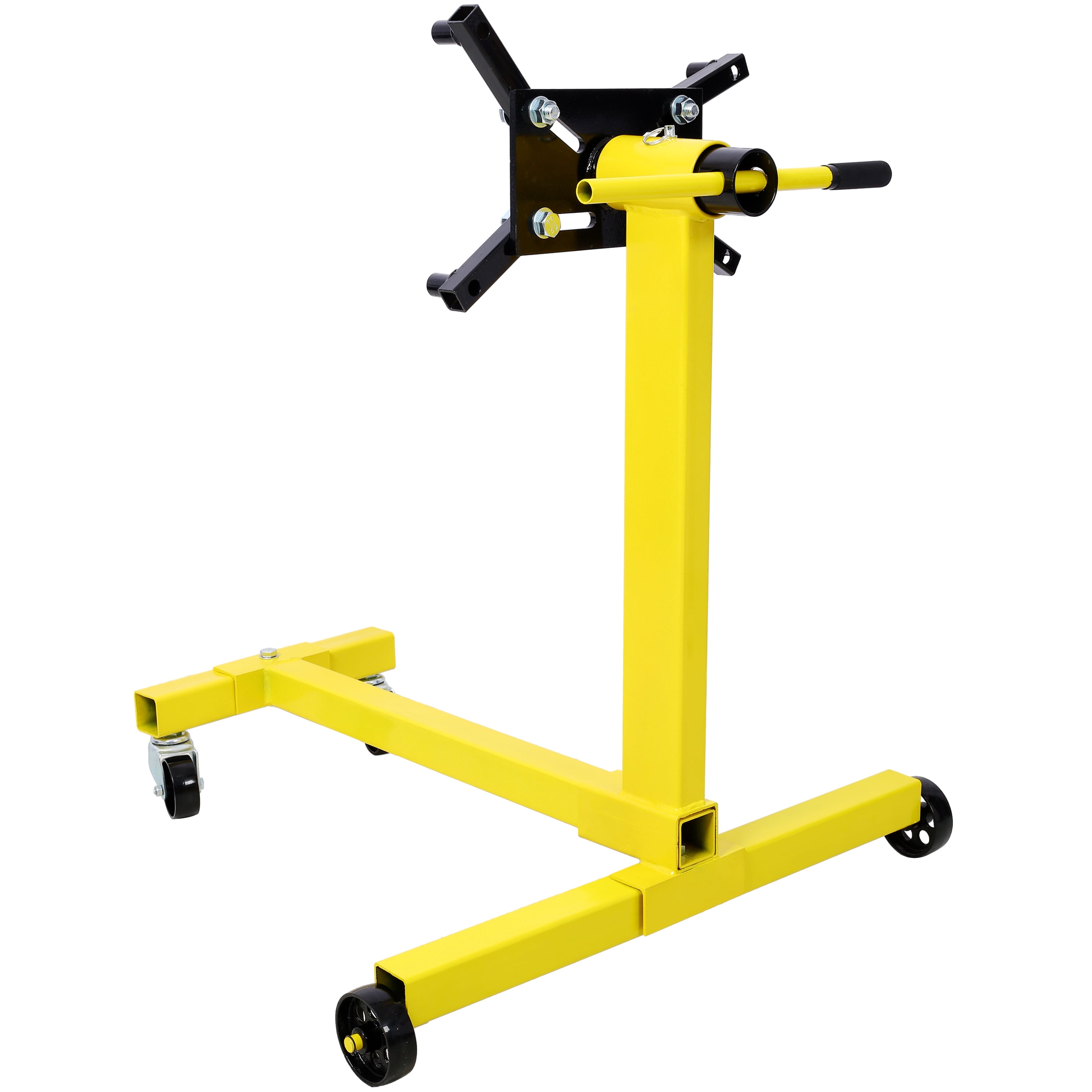 Floor Jack, Rotating Engine Stand, Coyote Engine Stand Rotating Stand with 1000-Lb Capacity, Engine Hoists & Stands Engine Test Run Stand, Yellow Car Jack,Steel Scissor Jack
