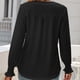 thumbnail image 4 of Camisa de manga larga para mujer, blusa tipo túnica con cuello en V, camisa de encaje de moda, 4 of 5