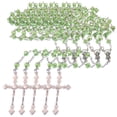 thumbnail image 1 of Collar de Rosario de Cruz VentDepot 5Pzas 57cm 2.2x3.7cm Cuentas de vidrio 8mm Verde, 1 of 1